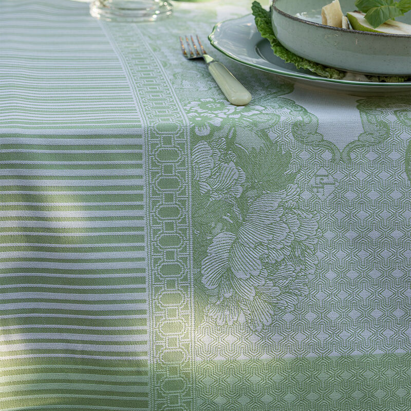 Nappe Promenade Imp&eacute;riale Jade 120x120 100% coton, longues fibres, , hi-res image number 4