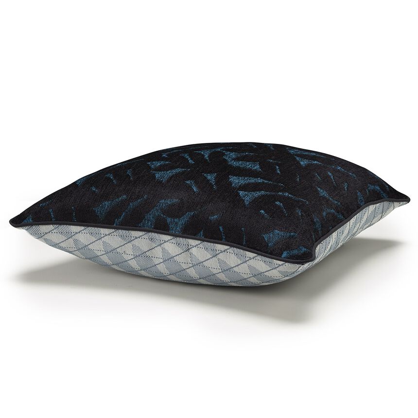Housse de coussin Empreintes Lagon 50x50 82% coton / 18% viscose, , hi-res image number 4