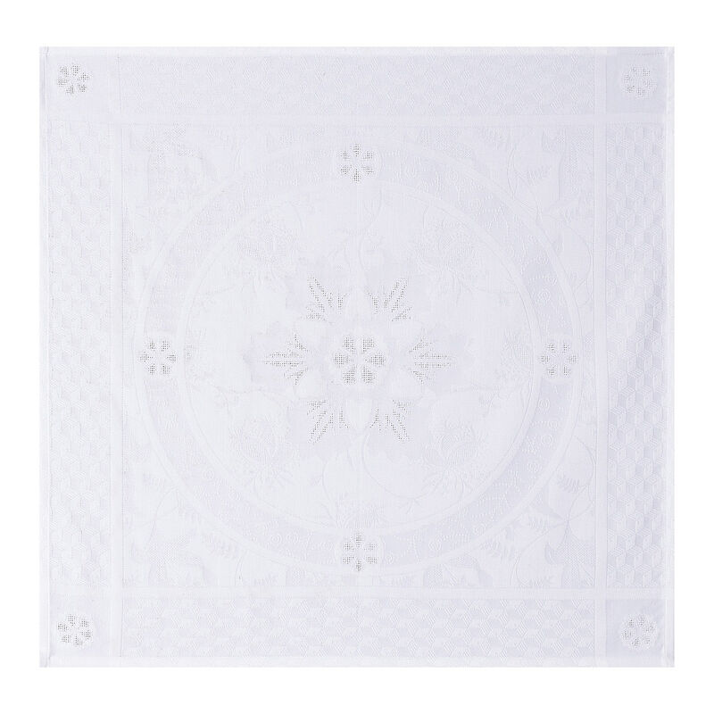 Serviette de table Duchesse Blanc 58x58 100% coton, , hi-res image number 1