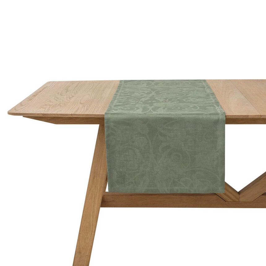 Chemin de table Tivoli Verveine 50x150 100% lin, , hi-res image number 0