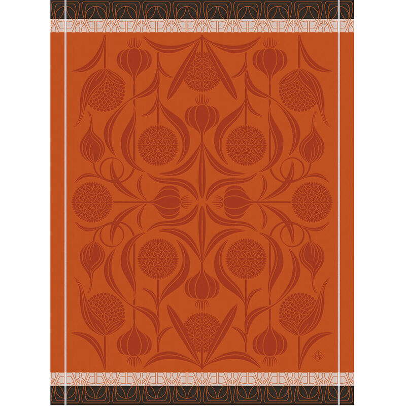 Torchon L'ail Orange 60x80 100% coton, , hi-res image number 0