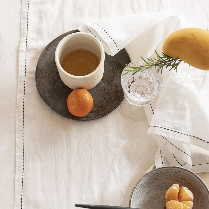 Nappe Nuances Blanc 150x150 50% coton - 50% lin, , hi-res image number 1