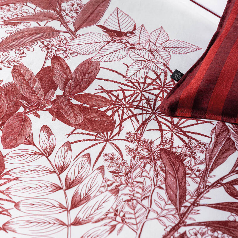 Housse de couette Feuilles en scène Goji 135X200 100% coton, , hi-res image number 3