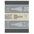 Torchon Vin en Bouteille Blanc 60x80 100% coton, , hi-res image number 1