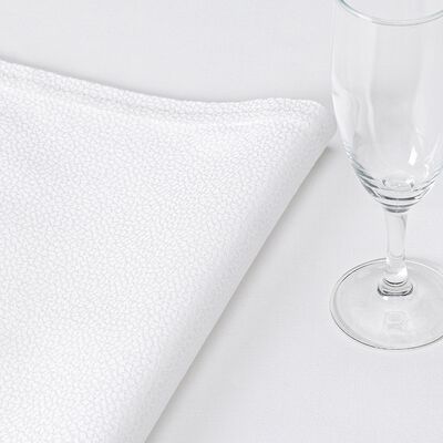 Serviette de table Offre White Galuchat 56x56 100% coton,  Serviette de table Offre White Galuchat 56x56 100% coton