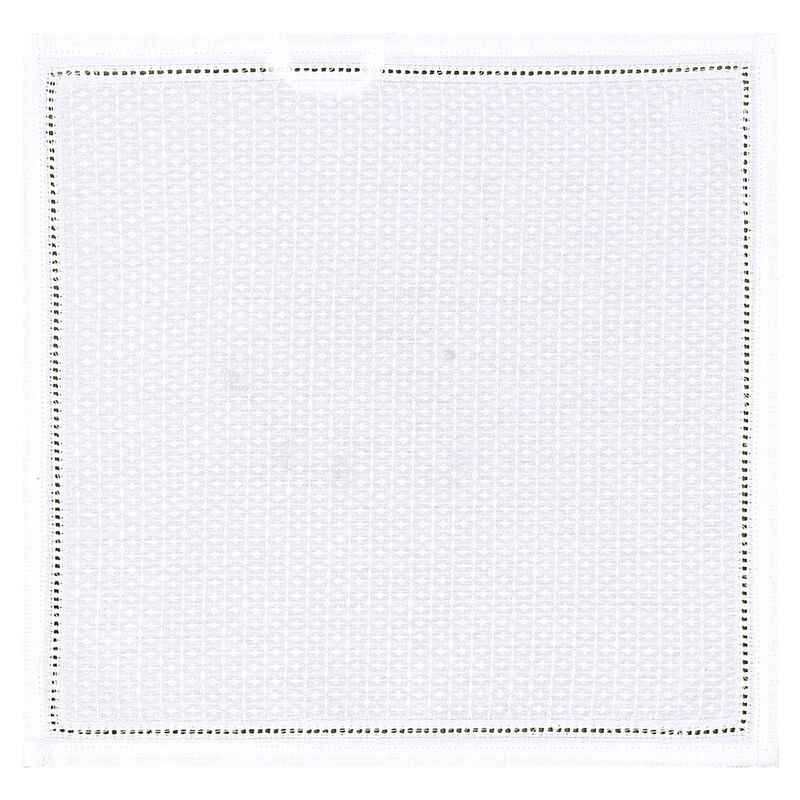 Carré visage Volupté Blanc 30x30 100% coton, , hi-res