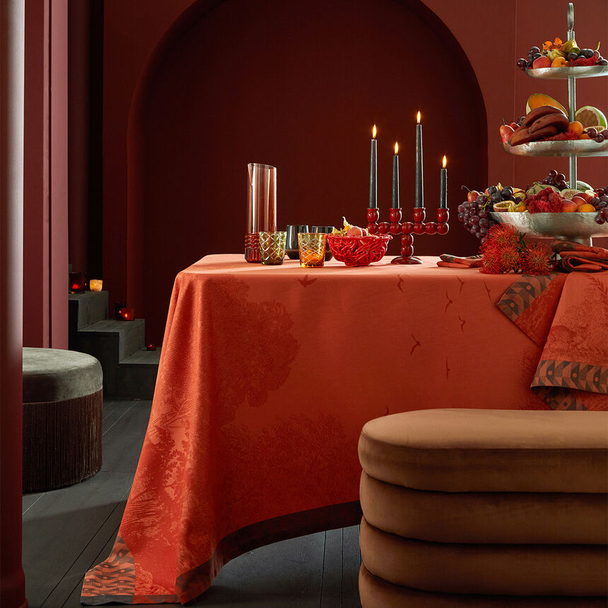 Nappe For&ecirc;t enchant&eacute;e Automne 175x175 100% coton, , hi-res image number 0