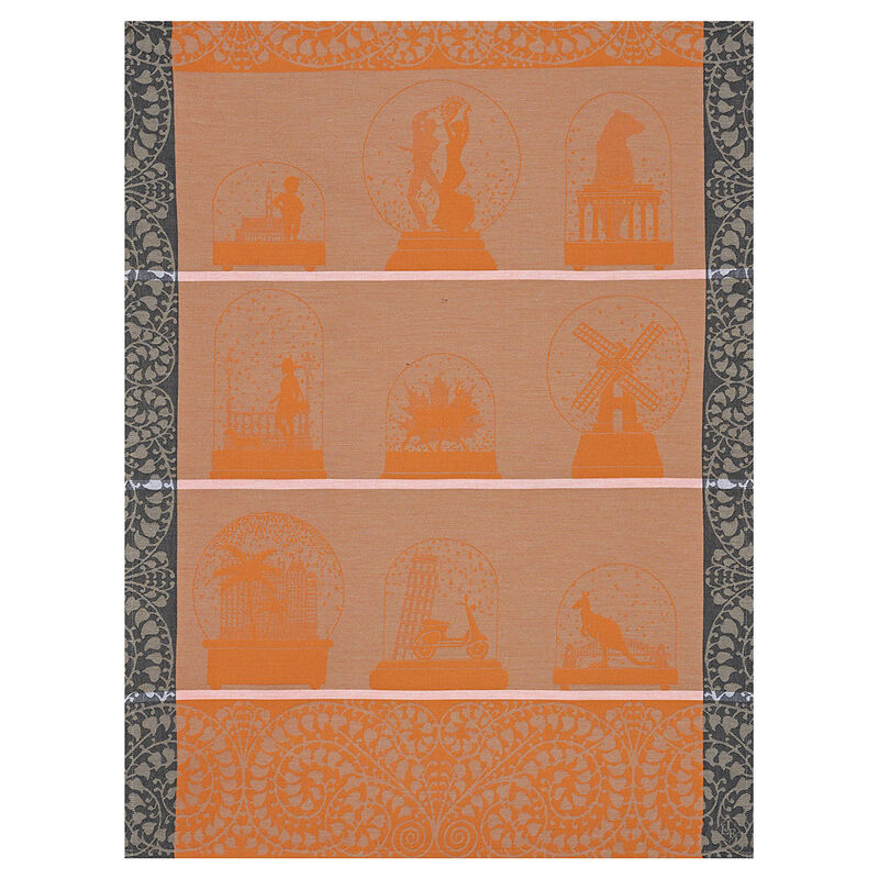 Torchon Souvenirs Orange 60x80 100% coton, , hi-res image number 0