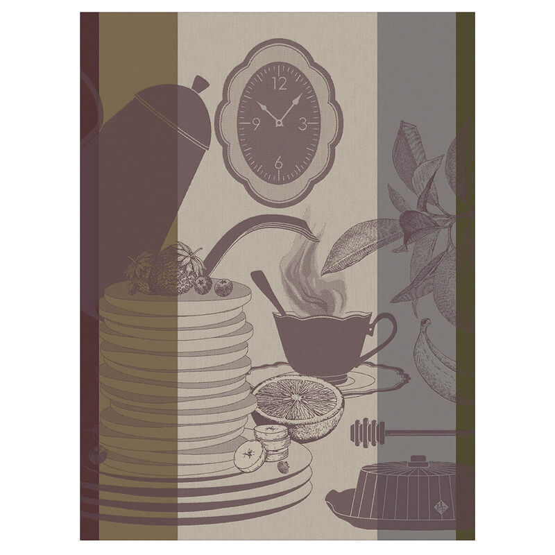 Torchon Instants gourmands Café Taupe 60x80 100% coton, , hi-res image number 0