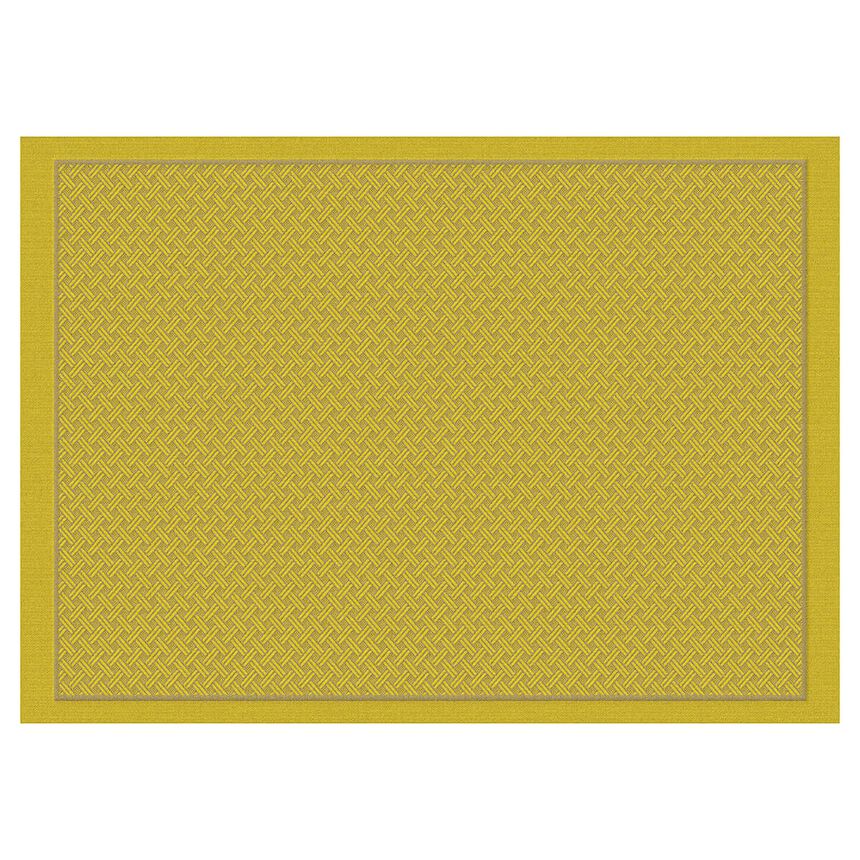 Set de table enduit Osmose Tressage Pollen 50x36 100% coton, , hi-res image number 1
