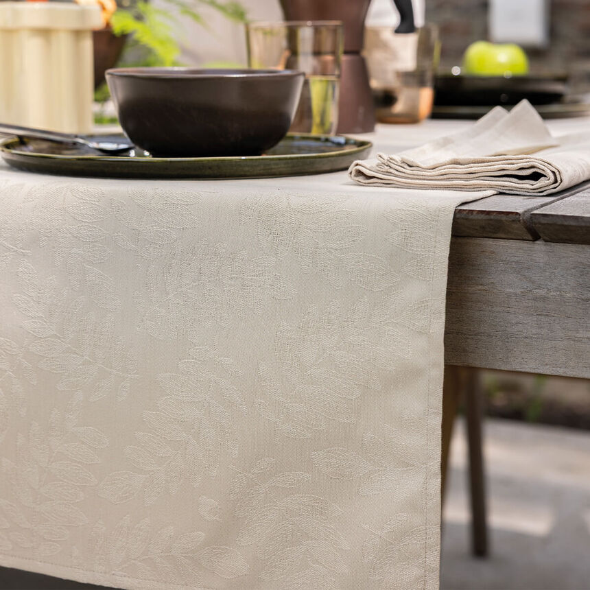 Chemin de table Vegetal mood Cajou 50x150 100% coton, , hi-res image number 2