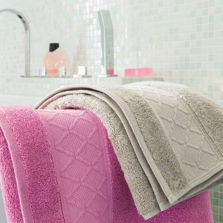 Serviette invit&eacute; Caresse Galet 30x50 100% coton, , hi-res image number 0