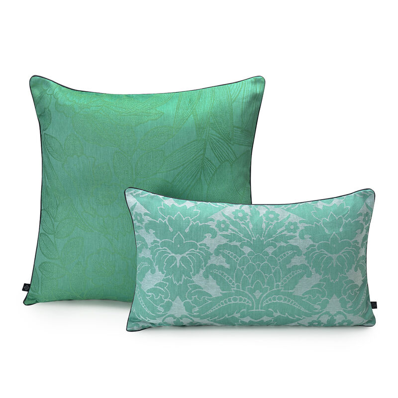 Housse de coussin Escapade Tropicale Caméléon 50x50 100% lin, , hi-res