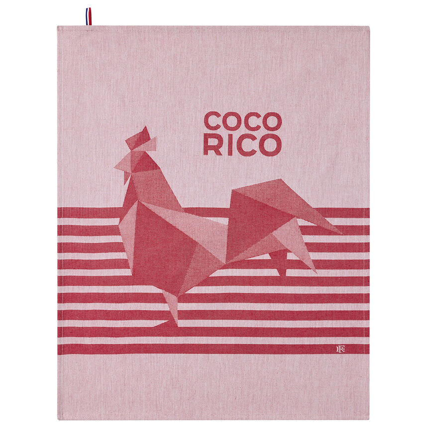 Torchon Coco-Rico Rouge 60x80 100% coton, , hi-res image number 0
