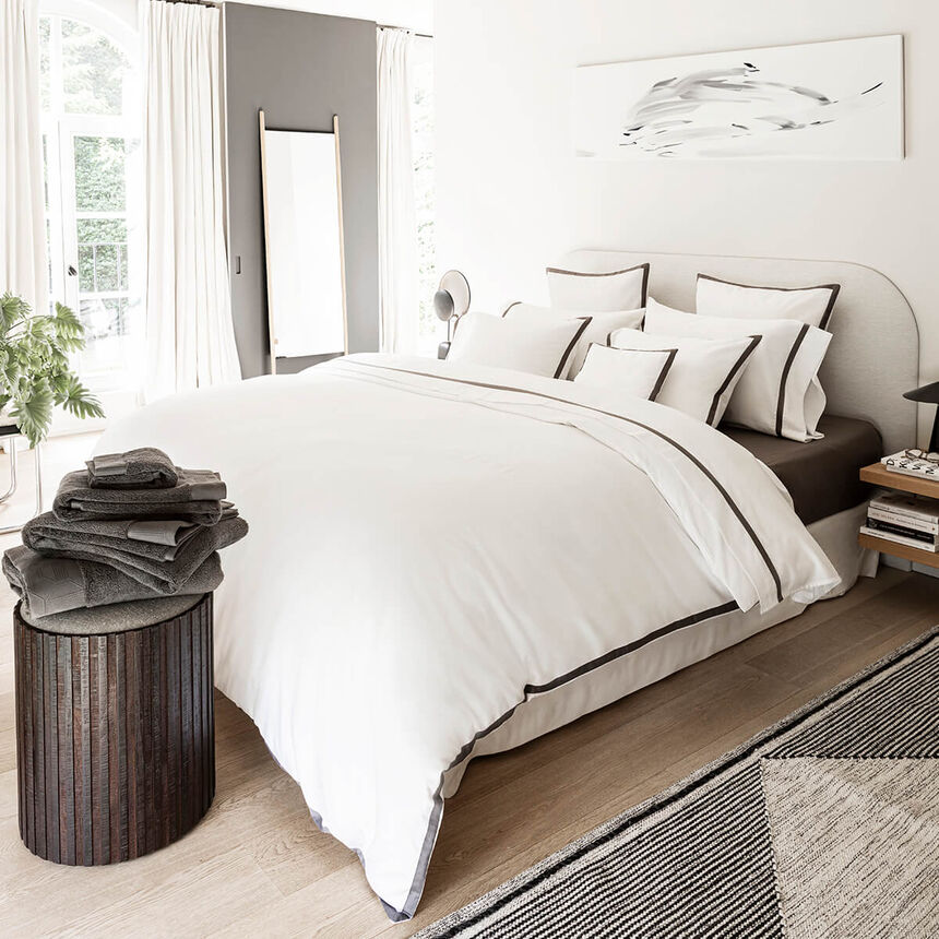 Housse de couette  Apparat Fusain 135X200 100% coton, , hi-res image number 0