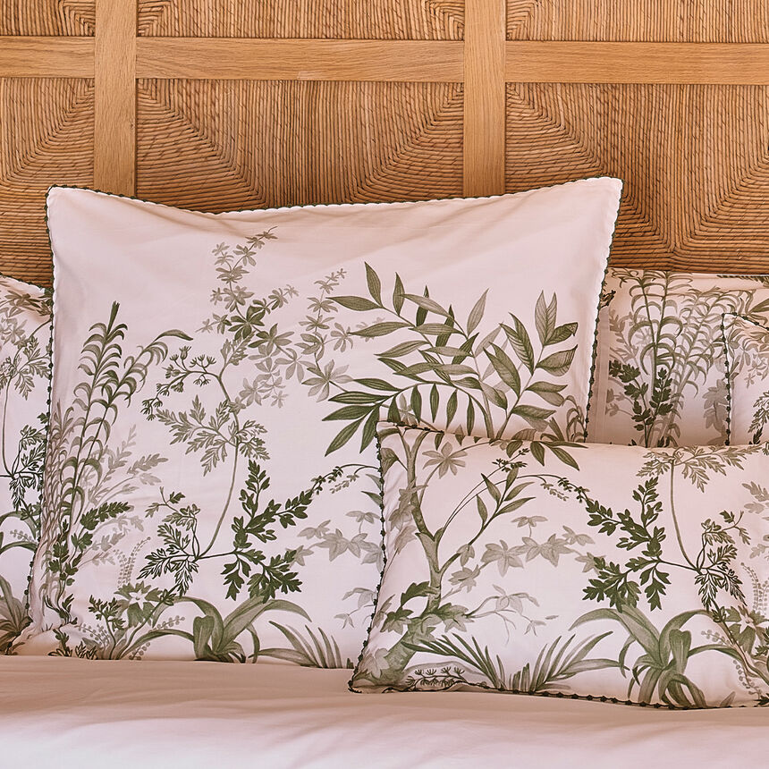 Taie d'oreiller Jardin d'Eden Lierre 80x80 100% coton, , hi-res image number 0
