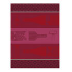 Torchon Vin en Bouteille Rouge 60x80 100% coton, , hi-res image number 1