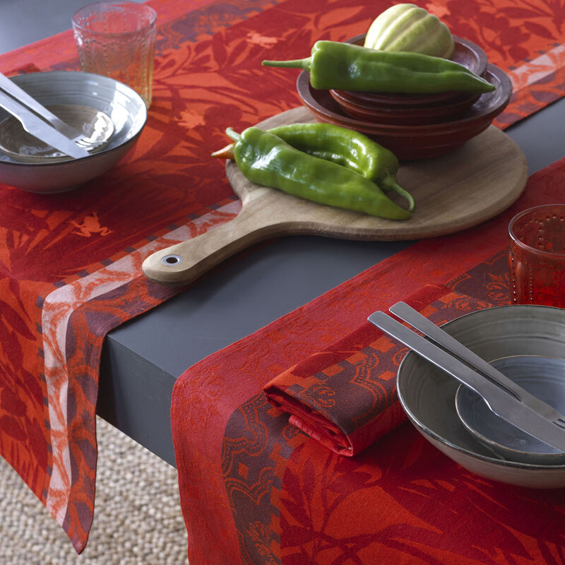 Chemin de table enduit Bahia Sunset 50x150 Coton / Polyester, , hi-res image number 0