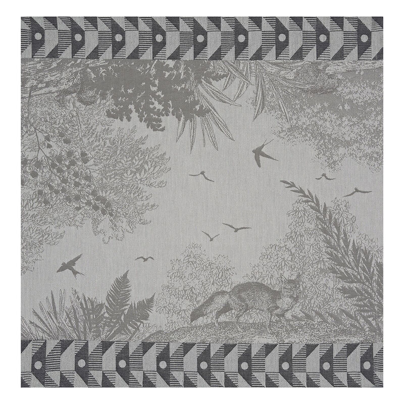 Serviette de table Forêt enchantée Argent 55x55 100% coton, , hi-res image number 1