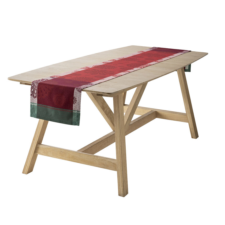 Chemin de table Lumi&egrave;res d'&eacute;toiles  Rubis 50x150 100% coton, , hi-res image number 1