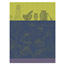 Torchon Moutarde en fleurs Coton, , swatch