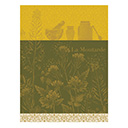 Torchon Moutarde en fleurs Coton, , swatch