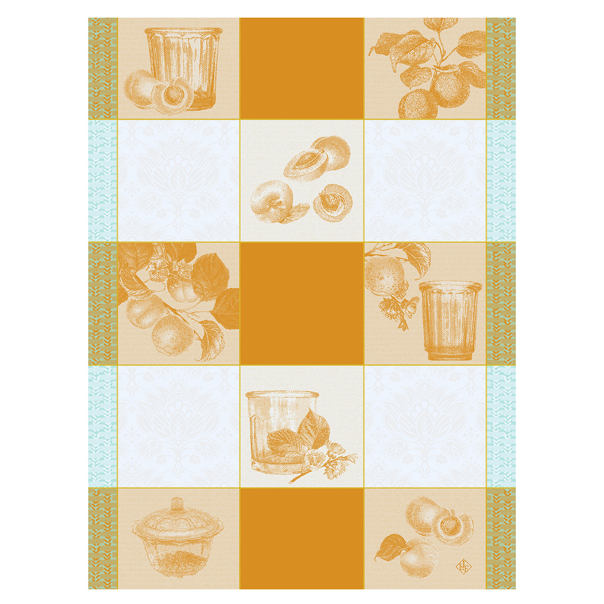 Le Jacquard Français Torchon Coquillages Soleil 27514 - 80 X 60 Cm - 100 % Coton